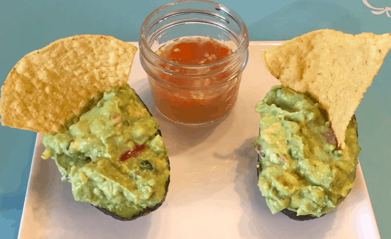 Authentic Guacamole with a Side of Habanero Sauce