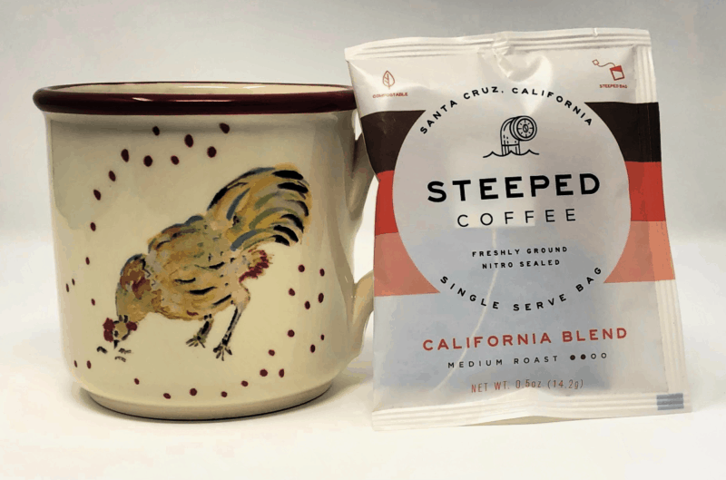 California blend steeped coffee