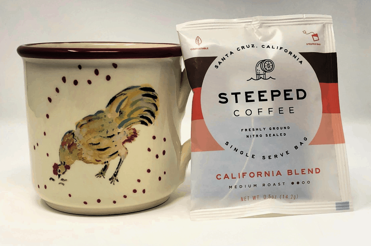 California blend steeped coffee