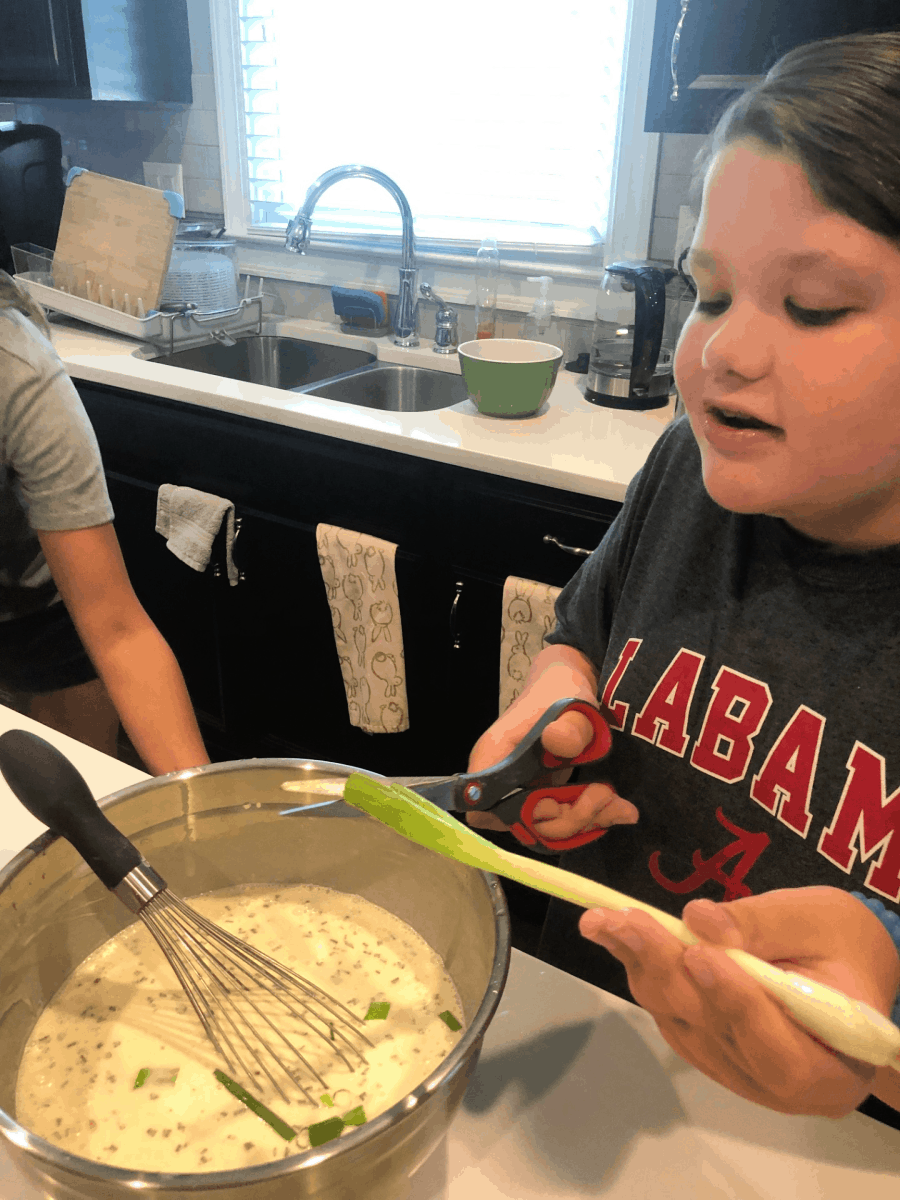 Green onions for the batter