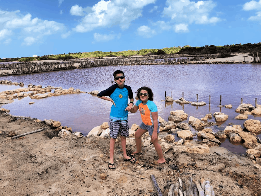 Salt ponds in Mexico