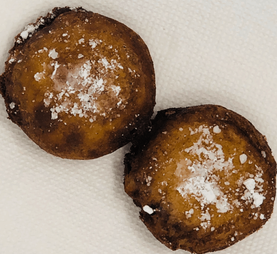 fried oreos topped with powdered sugar